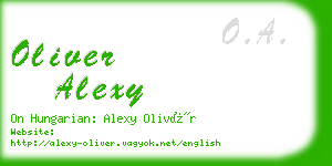 oliver alexy business card